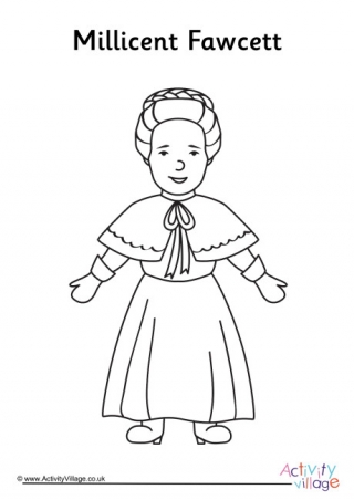 Millicent Fawcett Colouring Page