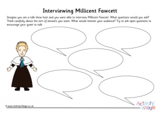 Millicent Fawcett Interview Worksheet