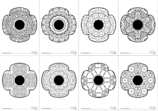 Mindfulness Poppies Colouring Pages