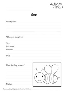 Minibeast Fact Finding Worksheets