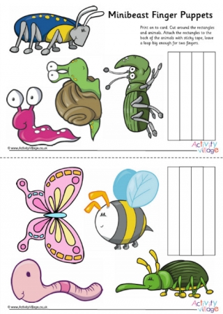 Minibeast Finger Puppets