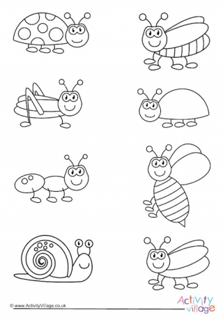 Minibeasts Colouring Page 2