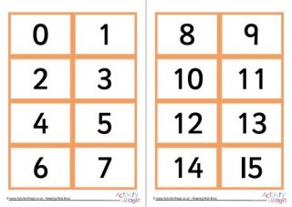 Mix and Match Number Symbol Cards 0 to 20