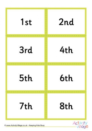 Mix and Match Ordinal Number Abbreviation Cards