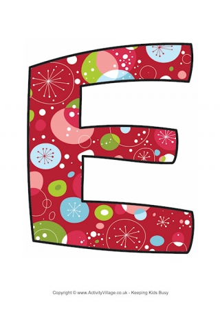 Modern Christmas Letter Printable E
