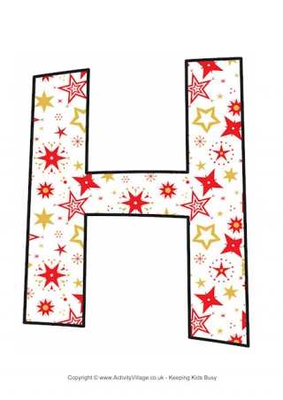Modern Christmas Letter Printable H