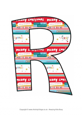 Modern Christmas Letter Printable R 1