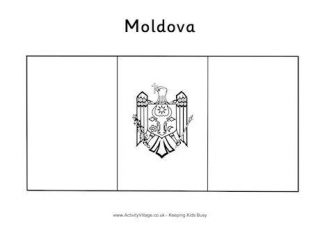 Moldova Flag Colouring Page