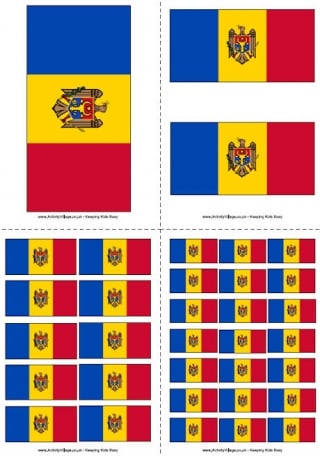 Moldova Flag Printable