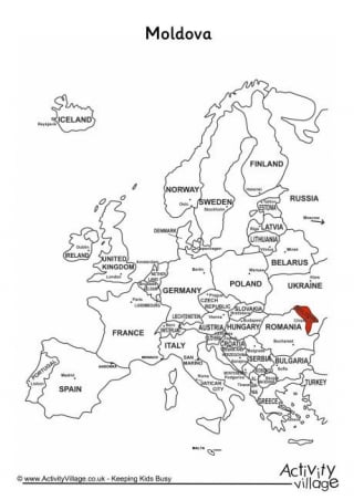 Moldova On Map Of Europe