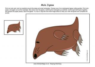 Mole Printable Jigsaw