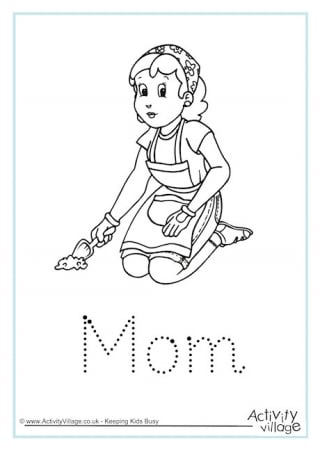 Mom Word Tracing