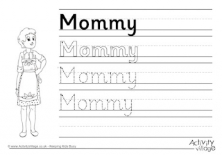Mommy Handwriting Worksheet