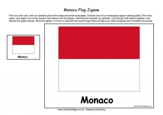 Monaco Flag Jigsaw