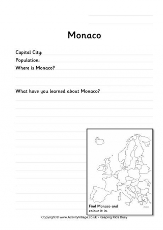 Monaco Worksheet