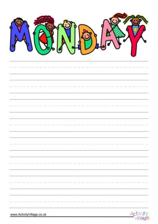 Monday Writing Paper
