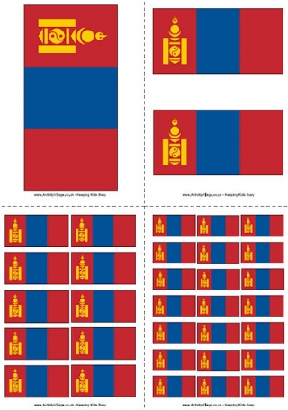 Mongolia Flag Printable