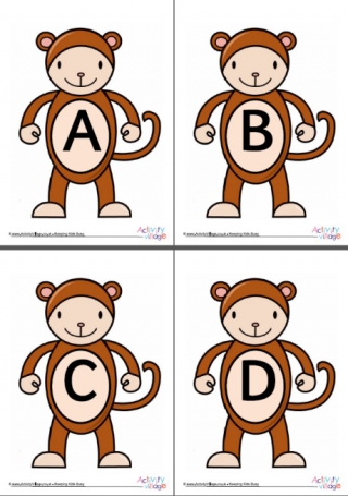 Monkey Alphabet Posters