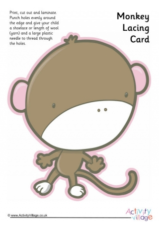Monkey Lacing Card 3