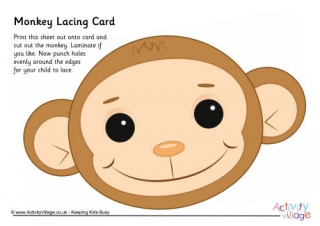 Monkey Lacing Card