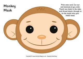 Monkey Mask Printable