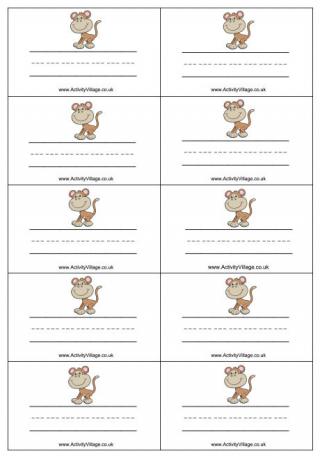 Monkey Name Badges