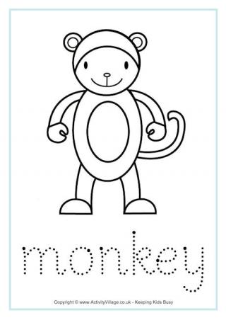 Monkey Tracing Worksheet