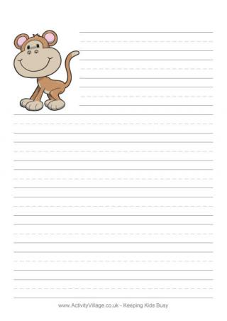 Monkey Writing Paper