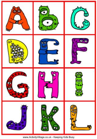 Monster Alphabet Cards