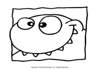 Monster colouring page 11