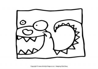 Monster Colouring Page 22