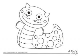 Monster Colouring Page 38