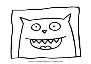 Monster colouring page 6