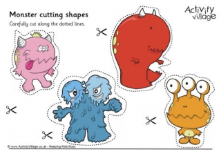 Monster cutting shapes 2