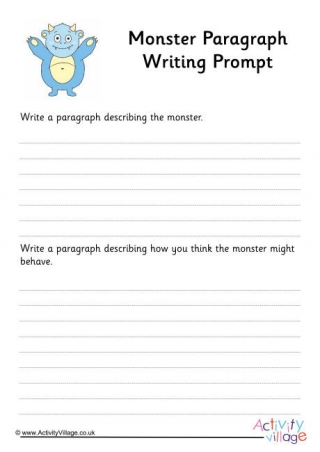 Monster Paragraph Writing Prompt