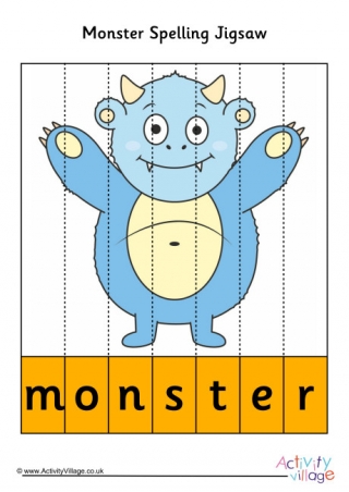Monster Spelling Jigsaw