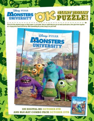 Monsters University Giant Puzzle