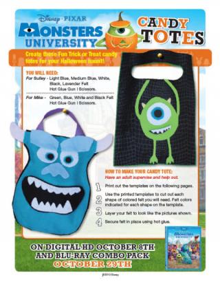 Monsters University - Tote Bag Craft