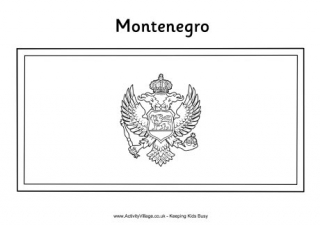 Montenegro Flag Colouring Page