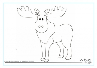 Moose Colouring Page 2