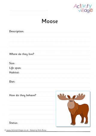 Moose Worksheet
