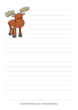 Moose Writing Paper