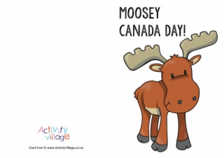 Moosey Canada Day card