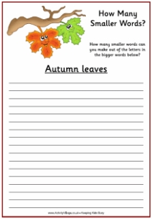 More Autumn Puzzles