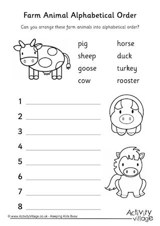 More Farm Animal Worksheets