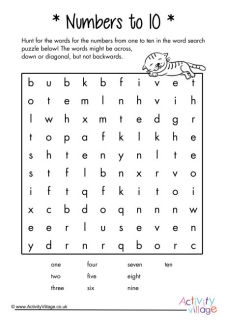 More Number Word Resources