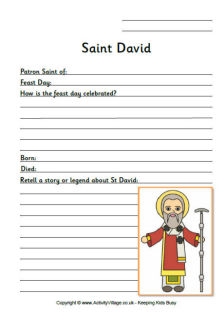 More St David's Day Worksheets