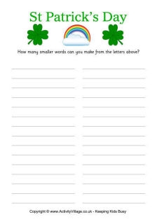 More St Patrick's Day Puzzles
