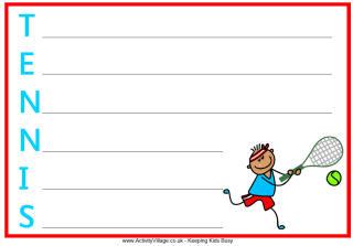 More Tennis Printables