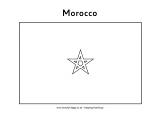 Morocco Colouring Flag